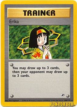 Pokemon Gym Heroes Rare Card - Erika 100/132