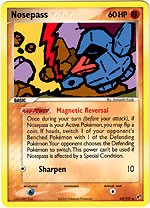 Pokemon EX Deoxys Uncommon Card - Nosepass 42/107