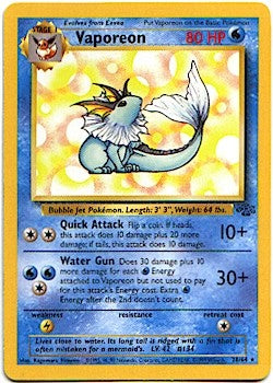 vaporeon rare card pokemon POP Series 3 Normal / Heavily Played Evolves from Eevee Type Vaporeon - TG02/TG30 - Character