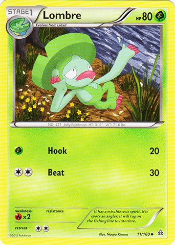 Lombre 11/160 - Uncommon Pokemon XY Primal Clash Card