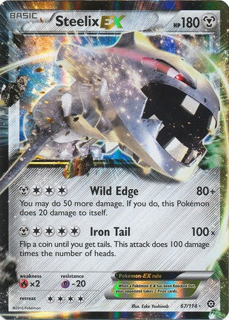 Steelix EX 67/114 Rare Holo - Pokemon XY Steam Siege Card