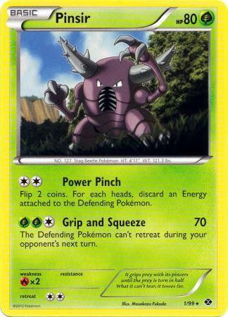 Pokemon Next Destinies Rare Card - Pinsir 1/99