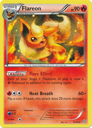 Flareon 13/98 UNCOMMON - Pokemon XY Ancient Origins Card
