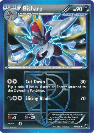 Bisharp 74/116 - Pokemon Plasma Freeze Uncommon Card