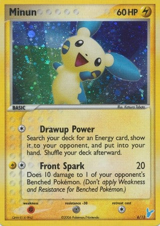 Minun 6/12 - Pokemon Holo Promo Card