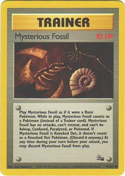 Pokemon Fossil Common Card - Trainer Mysterious Fossil 62/62