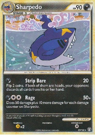 Pokemon Card HS Triumphant Sharpedo Rare 30/102