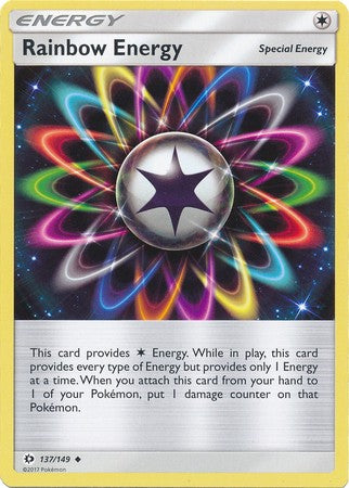 Rainbow Energy 137/149 Uncommon - Pokemon Sun & Moon Base Set Single Card