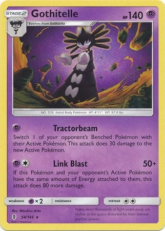Gothitelle 54/145 Rare - Pokemon Sun & Moon Guardians Rising Card