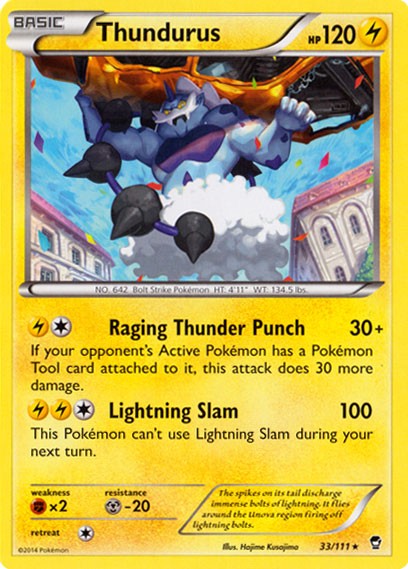 Thundurus 33/111 - Pokemon XY Furious Fists Card