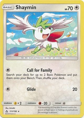 Shaymin 111/156 Rare - Pokemon Ultra Prism