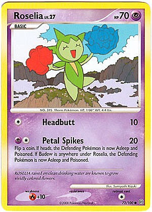 Pokemon Diamond and Pearl Stormfront Card - Roselia (C)