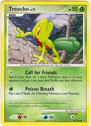 Pokemon Diamond and Pearl Stormfront Card - Treecko (C)