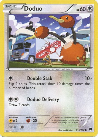Doduo 116/162 Common - Pokemon XY Break Through Card