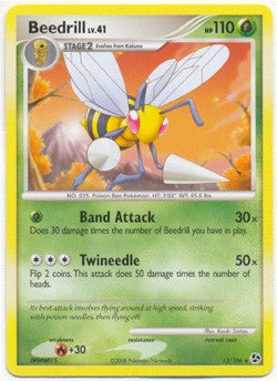 Pokemon Diamond & Pearl Great Encounters - Beedrill (Rare) Card
