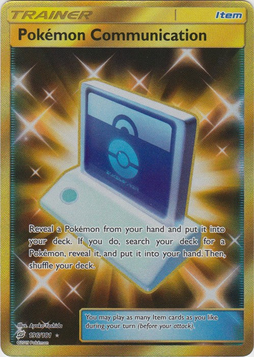 Pokemon Communication (Secret Rare) - 196/181 Pokemon » SM Team Up Ultra Rare