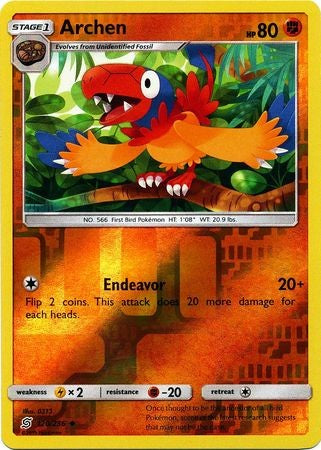 Archen - 120/236 - Uncommon Reverse Holo Sun & Moon: Unified Minds Reverse Holo