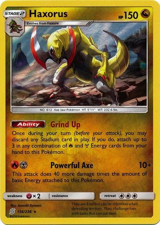 Haxorus - 156/236 - Holo Rare Sun & Moon: Unified Minds