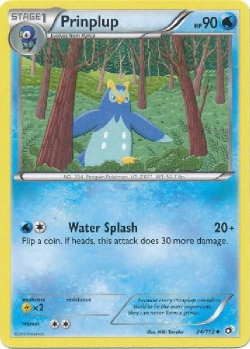 Prinplup 34/113 - Pokemon Legendary Treasures Uncommon Card