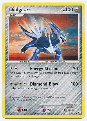 Pokemon Platinum Edition Rare Card - Dialga 23/127