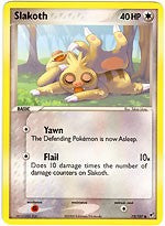 Pokemon EX Deoxys Common Card - Slakoth 73/107