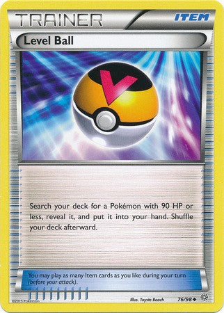 Level Ball 76/98 UNCOMMON - Pokemon XY Ancient Origins Card