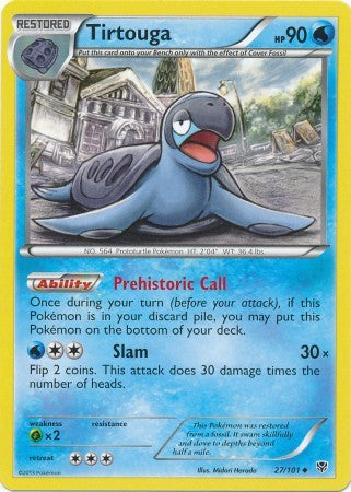 Tirtouga 27/101 - Pokemon Plasma Blast Uncommon Card