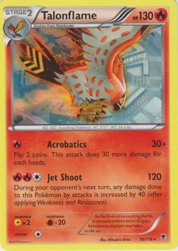 Talonflame 10/119 - Rare Pokemon XY Phantom Forces Card