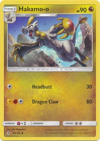 Hakamo-o 99/145 Uncommon - Pokemon Sun & Moon Guardians Rising Card