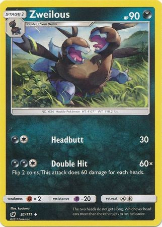 Zweilous 61/111 Uncommon - Pokemon Crimson Invasion Card