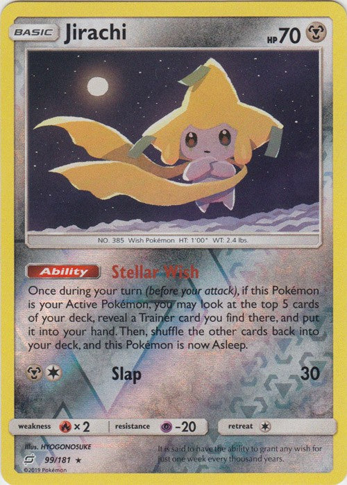 Jirachi - 99/181 (Reverse Foil) Pokemon » SM Team Up Holo Rare