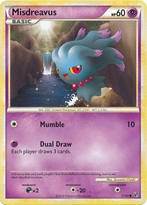 Pokemon Card HeartGold SoulSilver HS Undaunted Common Misdreavus 57/90