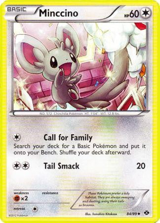 Pokemon Next Destinies Reverse Holo Uncommon Card - Minccino 84/99
