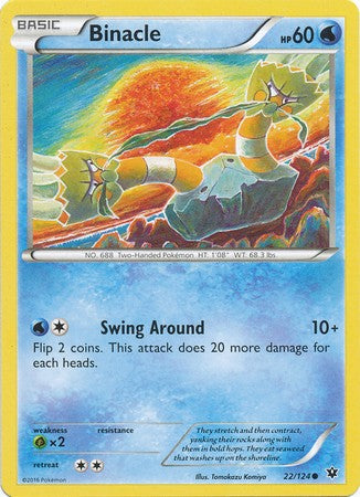 Binacle 22/124 Common - Pokemon XY Fates Collide Card