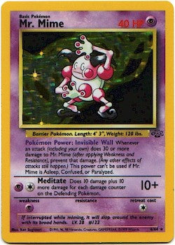 Pokemon Jungle Holofoil Card - Mr. Mime 6/64