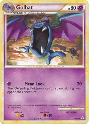 Pokemon Card HS Unleashed Single Card Uncommon Golbat 30/95
