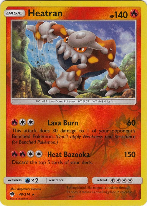 Heatran - 48/214 (Reverse Foil) Pokemon » SM Lost Thunder HR