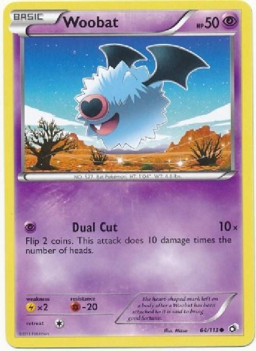 Woobat 64/113 - Pokemon Legendary Treasures Common Card