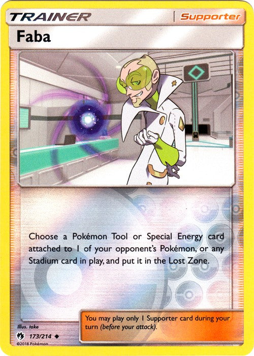 Faba - 173/214 (Reverse Foil) Pokemon » SM Lost Thunder Uncommon