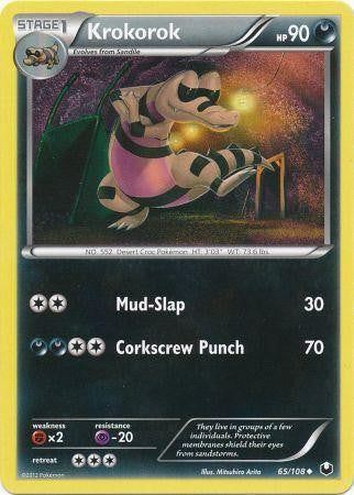 Pokemon Dark Explorers Uncommon Card - Krokorok 65/108