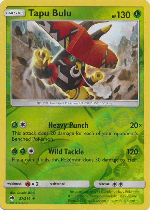Tapu Bulu - 37/214 (Reverse Foil) Pokemon » SM Lost Thunder HR