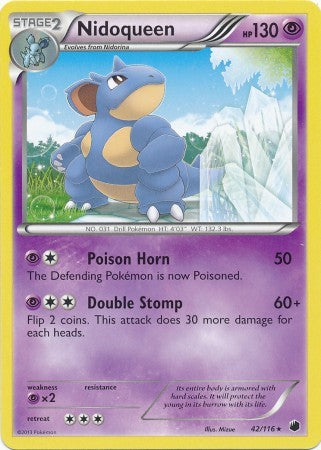 Nidoqueen 42/116 - Pokemon Plasma Freeze Rare Card