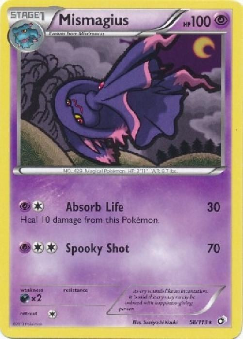 Mismagius 58/113 - Pokemon Legendary Treasures Rare Card