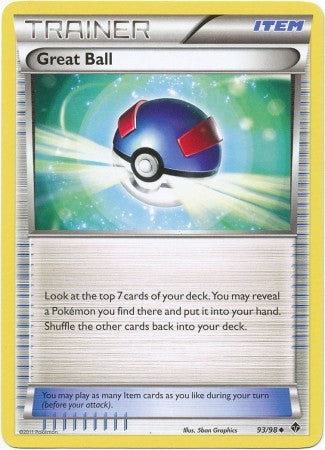 Pokemon Emerging Powers Uncommon Card - Great Ball 93/98