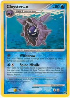 Pokemon Secret Wonders Uncommon Card - Cloyster 47/132