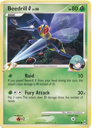 Pokemon Platinum Arceus Single Common Beedrill G 53/99