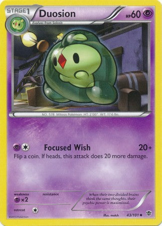 Duosion 43/101 - Pokemon Plasma Blast Uncommon Card