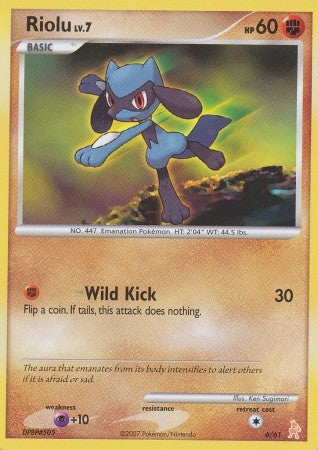 Pokemon Common Promo Single Card - Riolu 6/61