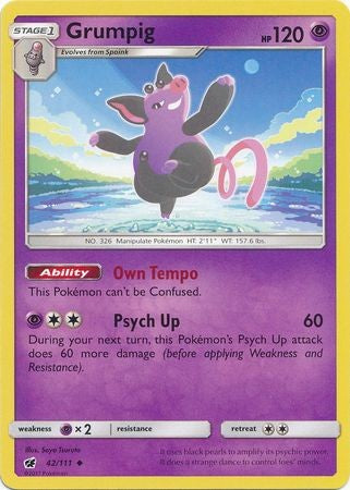 Grumpig 42/111 Uncommon - Pokemon Crimson Invasion Card
