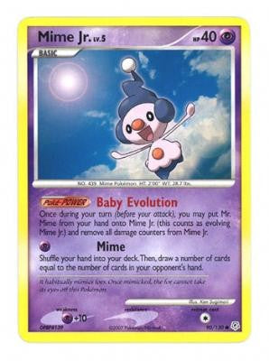 Pokemon Diamond & Pearl Common Card - Mime Jr. 90/130